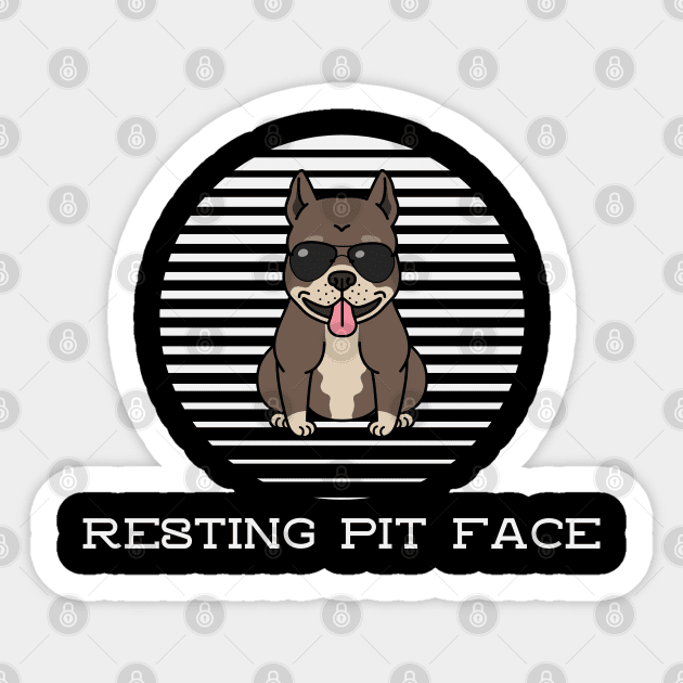 Resting Pit Face Sticker by Hunter_c4 "Click here to uncover more designs"